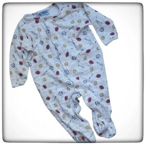 Sports Longsleeve Footsie Onsie-Size 6/9M